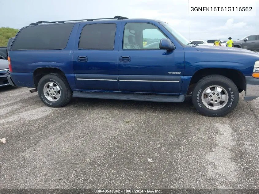 2001 Chevrolet Suburban K1500 VIN: 3GNFK16T61G116562 Lot: 40533942