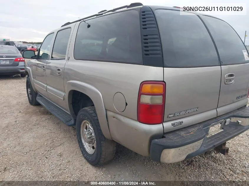 2001 Chevrolet Suburban 2500 Lt VIN: 3GNGC26U11G101029 Lot: 40608400