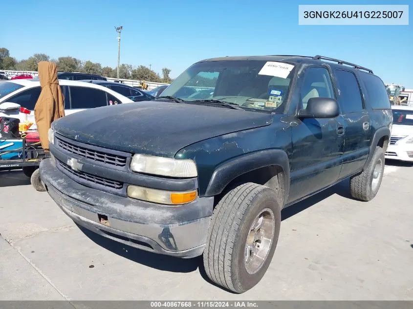 2001 Chevrolet Suburban 2500 VIN: 3GNGK26U41G225007 Lot: 40867668