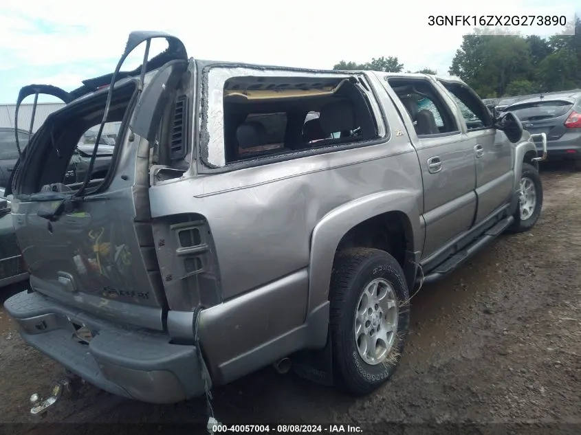 2002 Chevrolet Suburban 1500 Z71 VIN: 3GNFK16ZX2G273890 Lot: 40057004