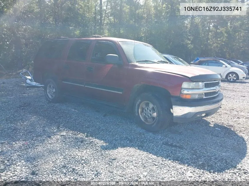 2002 Chevrolet Suburban C1500 VIN: 1GNEC16Z92J335741 Lot: 40276105