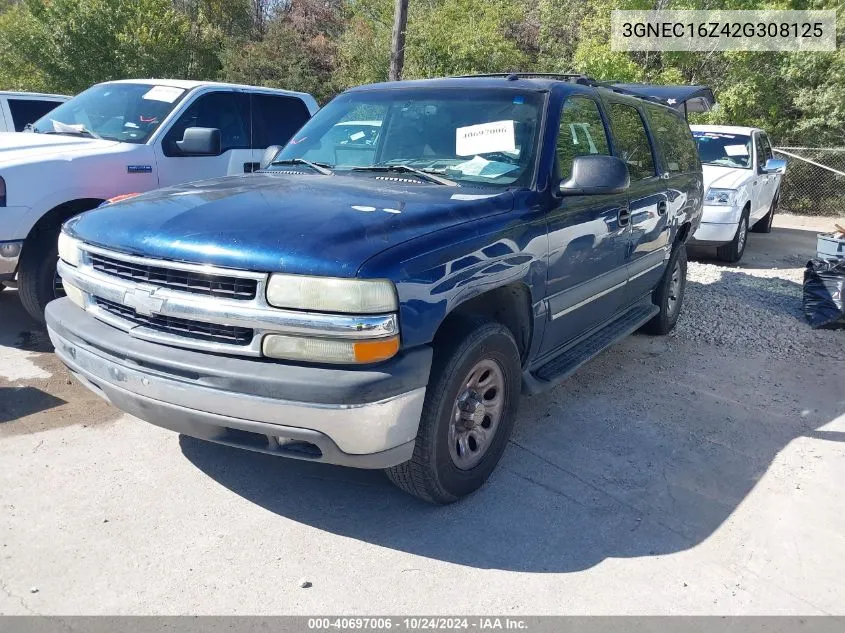 2002 Chevrolet Suburban Ls VIN: 3GNEC16Z42G308125 Lot: 40697006