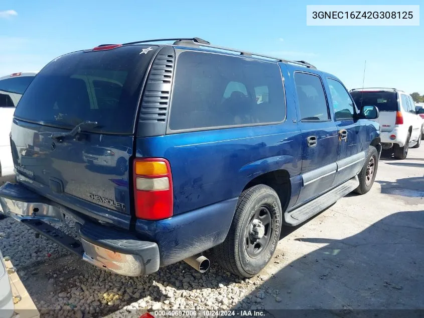 2002 Chevrolet Suburban Ls VIN: 3GNEC16Z42G308125 Lot: 40697006