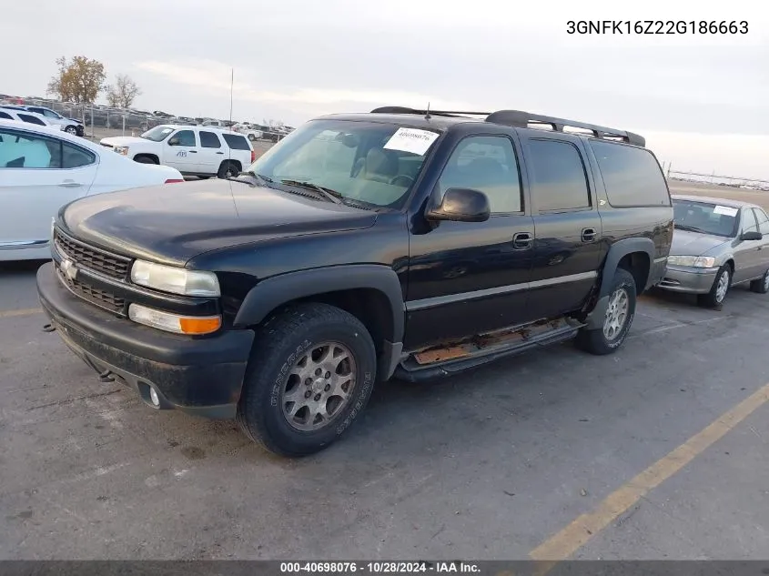 2002 Chevrolet Suburban K1500 VIN: 3GNFK16Z22G186663 Lot: 40698076