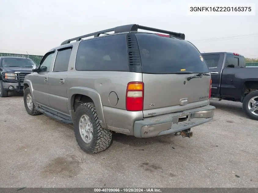 2002 Chevrolet Suburban Z71 VIN: 3GNFK16Z22G165375 Lot: 40709066