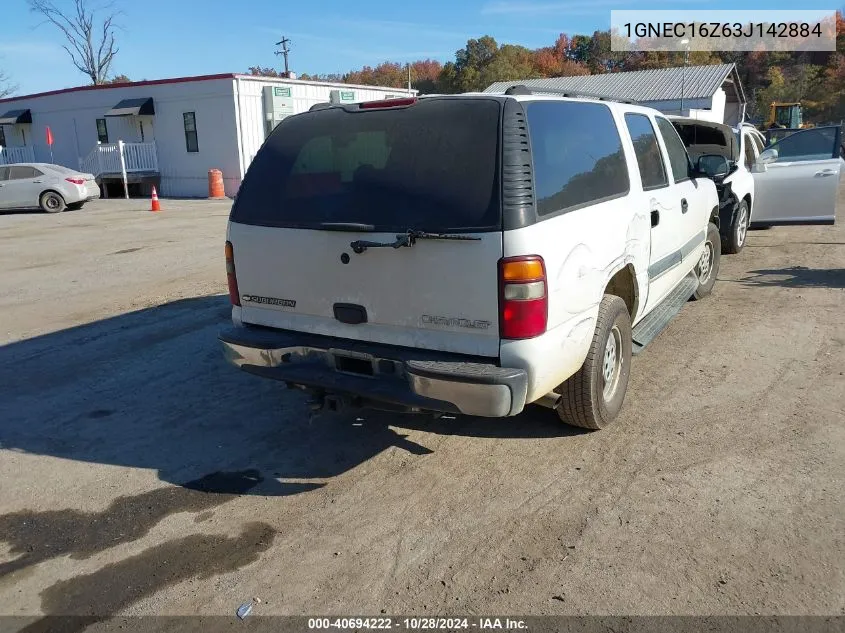 2003 Chevrolet Suburban C1500 VIN: 1GNEC16Z63J142884 Lot: 40694222