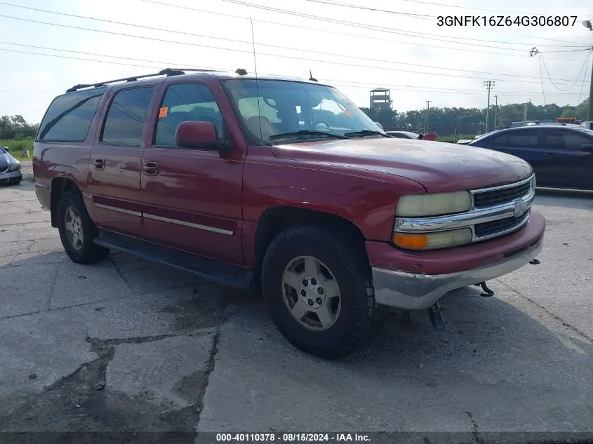 2004 Chevrolet Suburban 1500 Lt VIN: 3GNFK16Z64G306807 Lot: 40110378