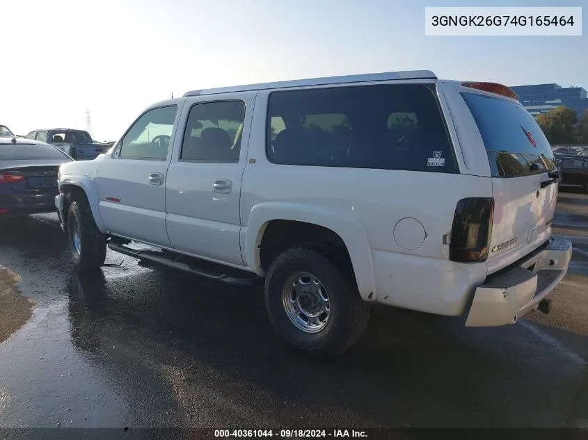 2004 Chevrolet Suburban 2500 Lt VIN: 3GNGK26G74G165464 Lot: 40361044