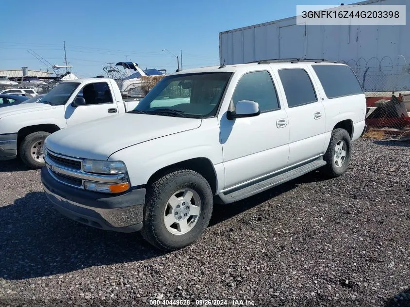 2004 Chevrolet Suburban VIN: 3GNFK16Z44G203398 Lot: 40449528