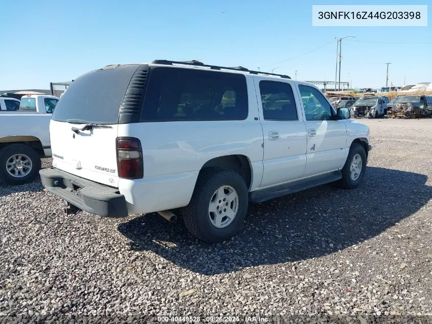 2004 Chevrolet Suburban VIN: 3GNFK16Z44G203398 Lot: 40449528