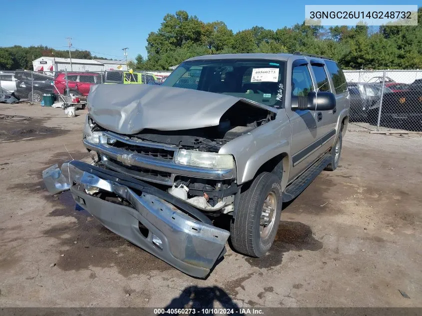 2004 Chevrolet Suburban 2500 Ls VIN: 3GNGC26U14G248732 Lot: 40560273