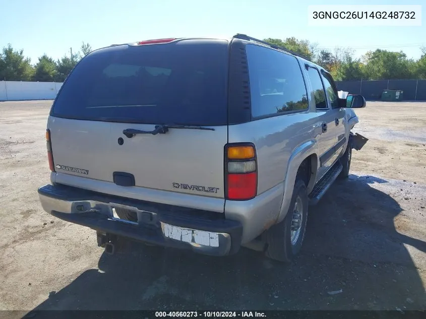 2004 Chevrolet Suburban 2500 Ls VIN: 3GNGC26U14G248732 Lot: 40560273