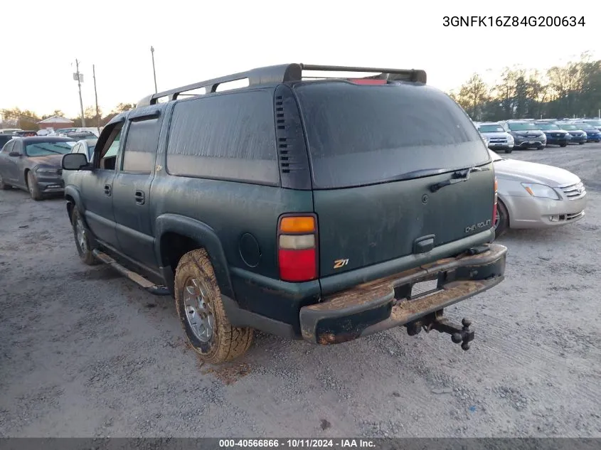 2004 Chevrolet Suburban K1500 VIN: 3GNFK16Z84G200634 Lot: 40566866