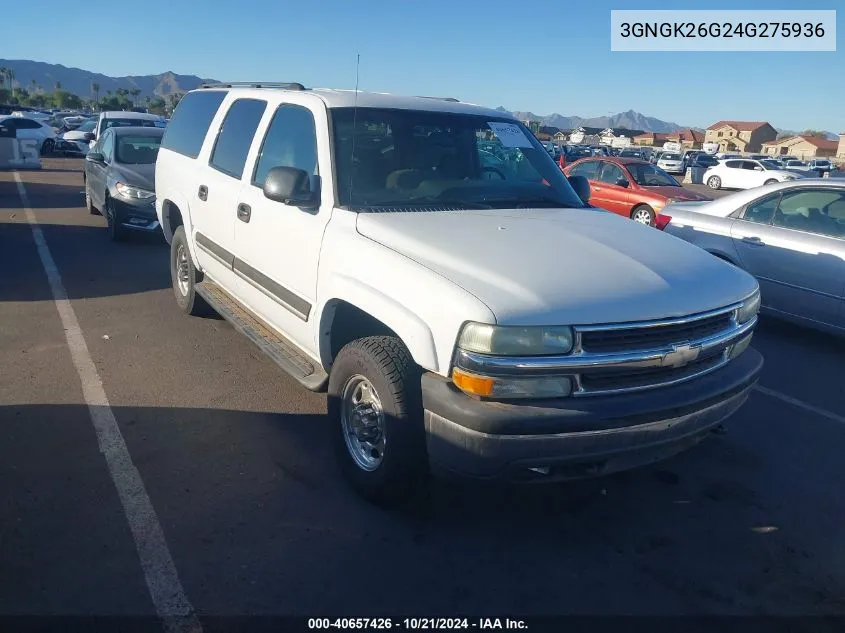 2004 Chevrolet Suburban 2500 Ls VIN: 3GNGK26G24G275936 Lot: 40657426