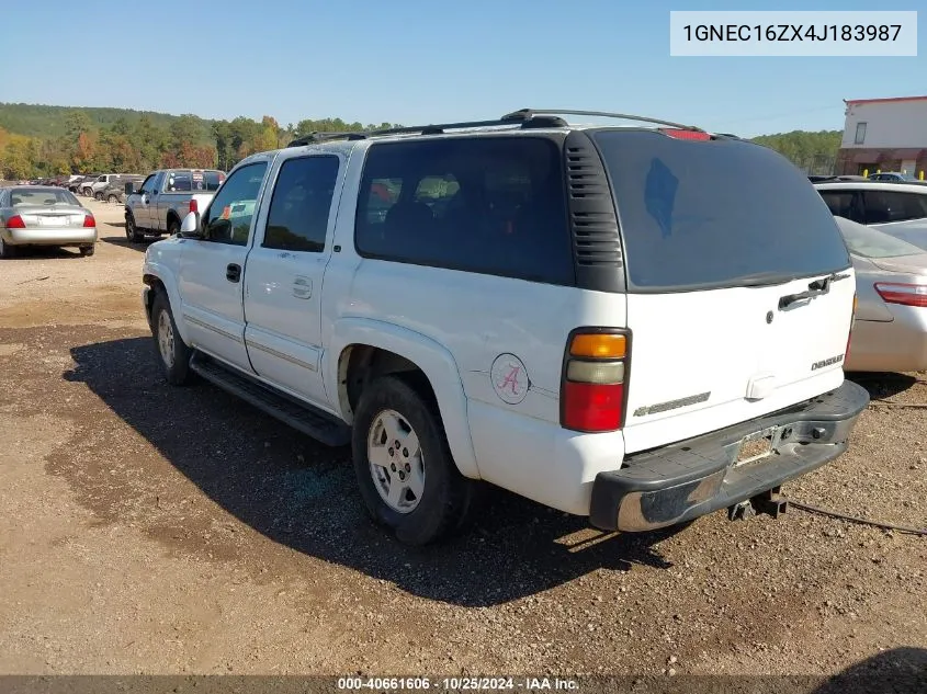 2004 Chevrolet Suburban C1500 VIN: 1GNEC16ZX4J183987 Lot: 40661606