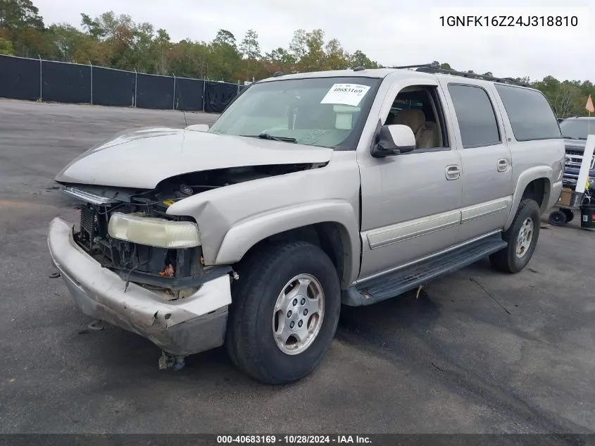 2004 Chevrolet Suburban K1500 VIN: 1GNFK16Z24J318810 Lot: 40683169