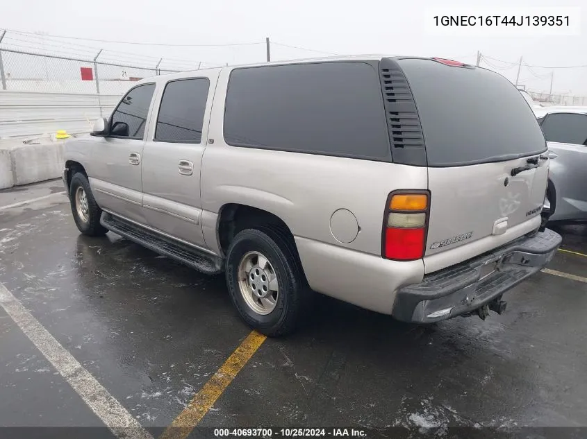 2004 Chevrolet Suburban C1500 VIN: 1GNEC16T44J139351 Lot: 40693700