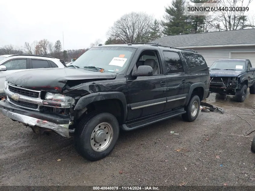 2004 Chevrolet Suburban 2500 Lt VIN: 3GNGK26U44G300339 Lot: 40848079