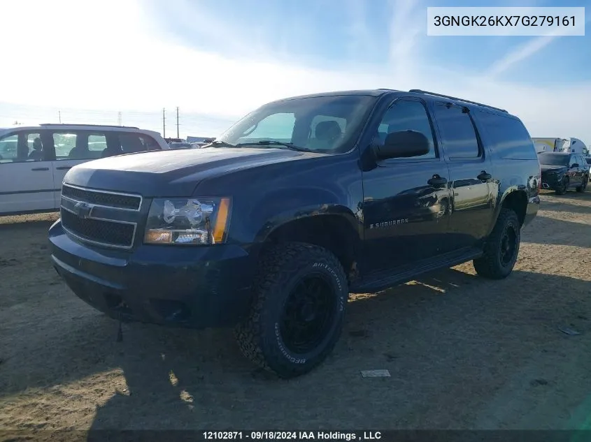 2007 Chevrolet Suburban VIN: 3GNGK26KX7G279161 Lot: 12102871