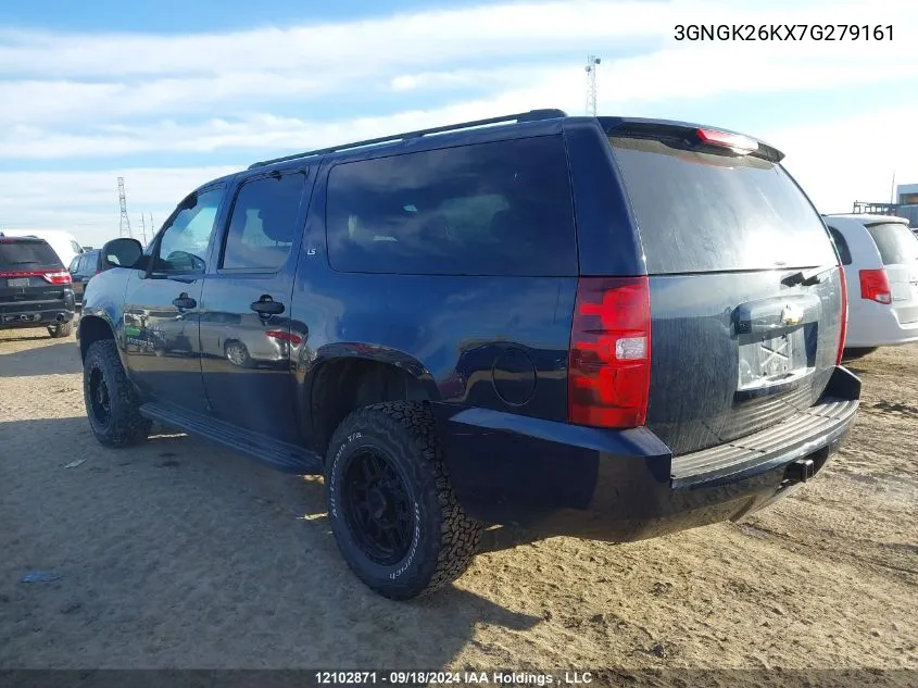 2007 Chevrolet Suburban VIN: 3GNGK26KX7G279161 Lot: 12102871