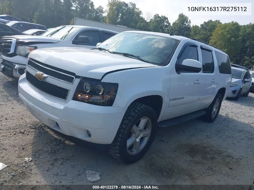 2007 Chevrolet Suburban 1500 Lt VIN: 1GNFK16317R275112 Lot: 40122279