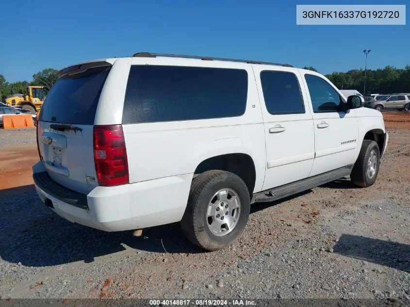 2007 Chevrolet Suburban 1500 Lt VIN: 3GNFK16337G192720 Lot: 40148817