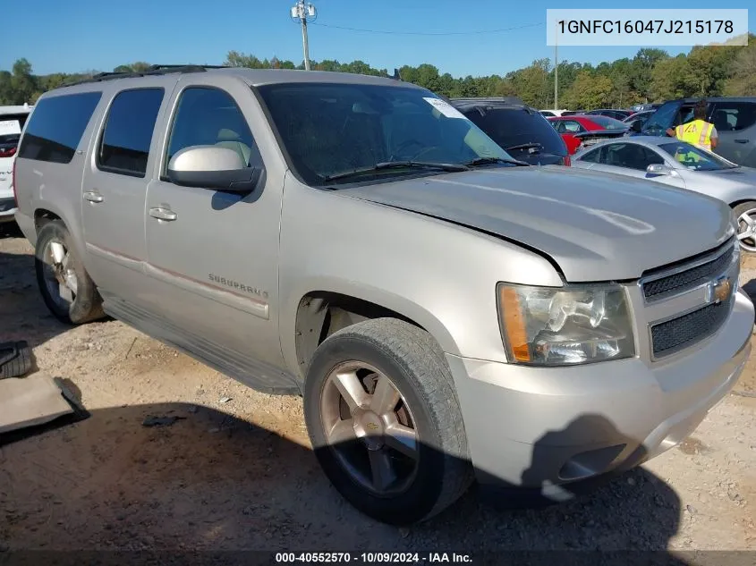 2007 Chevrolet Suburban C1500 VIN: 1GNFC16047J215178 Lot: 40552570