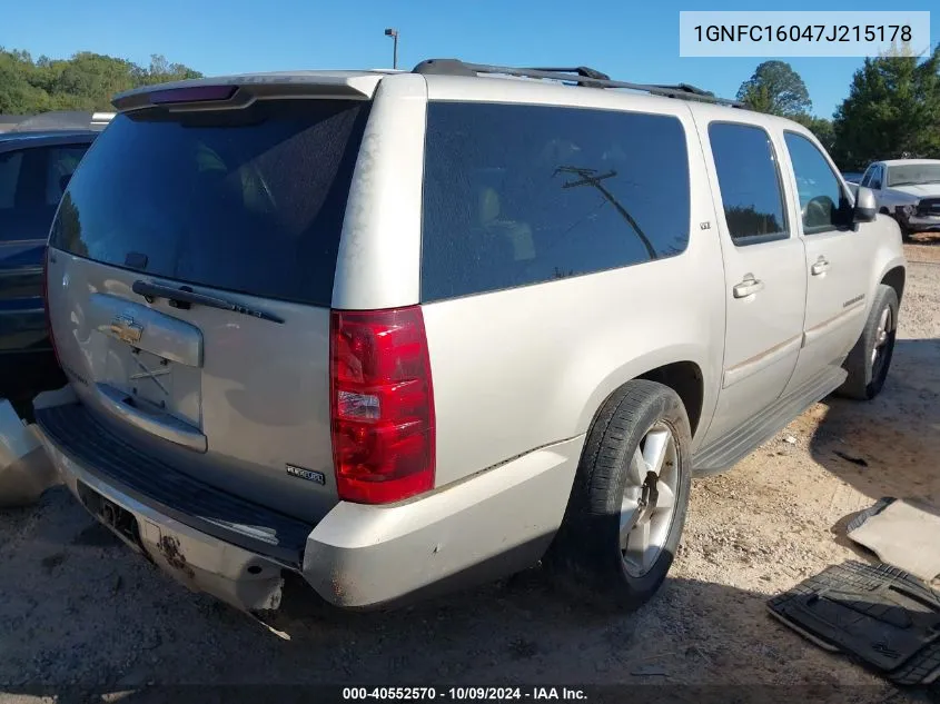 2007 Chevrolet Suburban C1500 VIN: 1GNFC16047J215178 Lot: 40552570