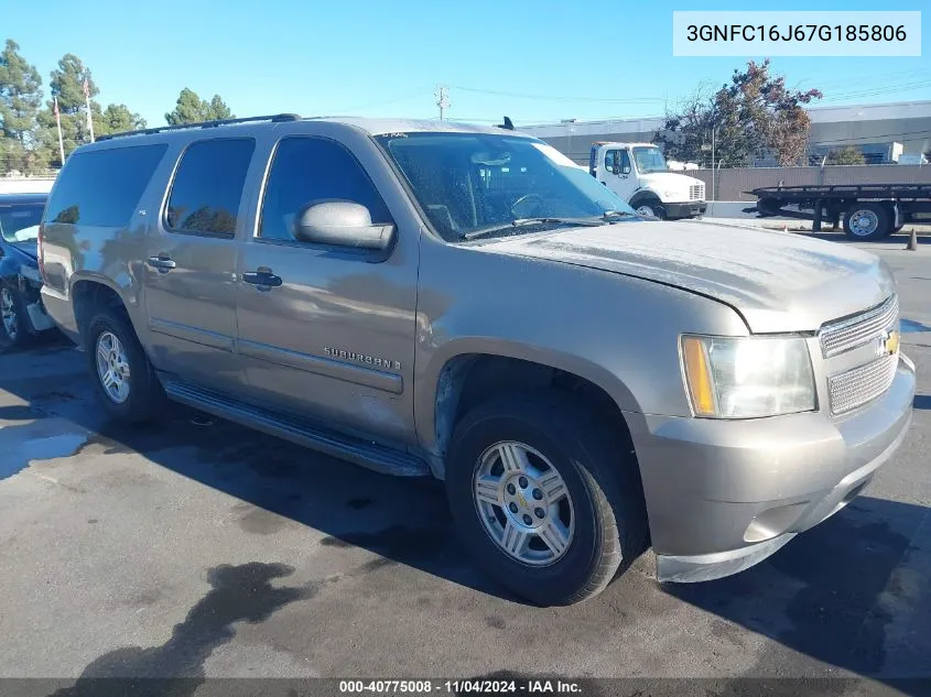 2007 Chevrolet Suburban C1500 VIN: 3GNFC16J67G185806 Lot: 40775008