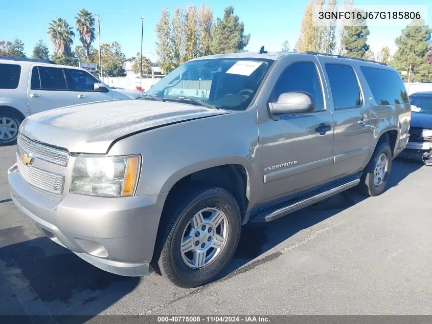 2007 Chevrolet Suburban C1500 VIN: 3GNFC16J67G185806 Lot: 40775008