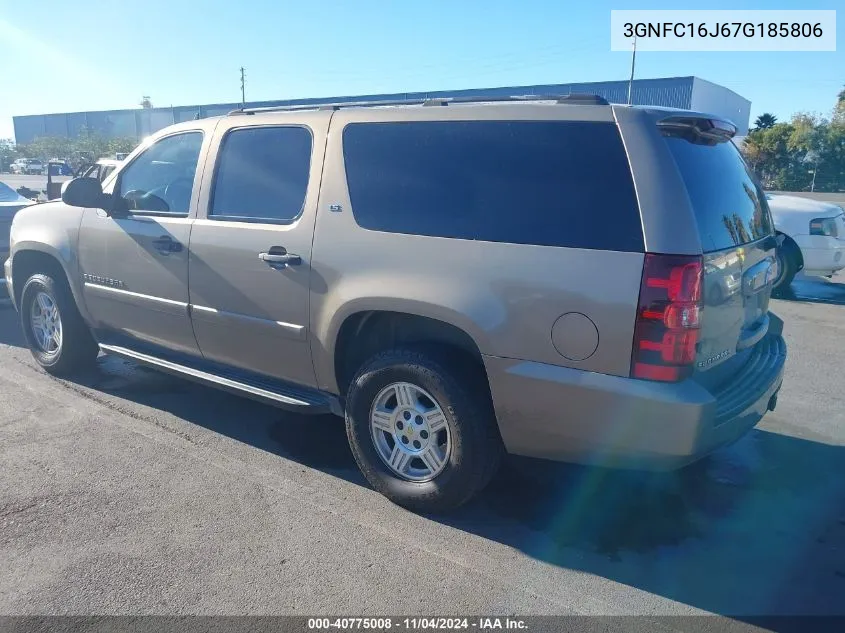 2007 Chevrolet Suburban C1500 VIN: 3GNFC16J67G185806 Lot: 40775008