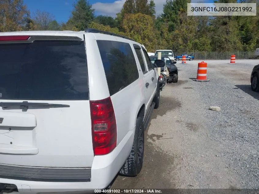 2008 Chevrolet Suburban C1500 Ls VIN: 3GNFC16J08G221992 Lot: 40591002