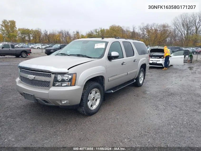 2008 Chevrolet Suburban Lt W/3Lt VIN: 3GNFK16358G171207 Lot: 40773855