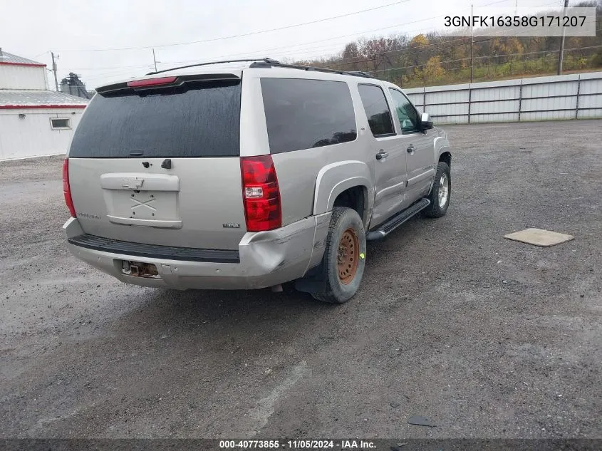 2008 Chevrolet Suburban Lt W/3Lt VIN: 3GNFK16358G171207 Lot: 40773855