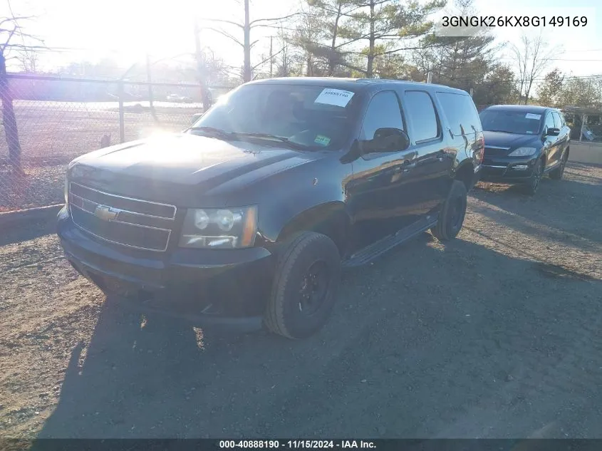 2008 Chevrolet Suburban 2500 Commercial Fleet VIN: 3GNGK26KX8G149169 Lot: 40888190