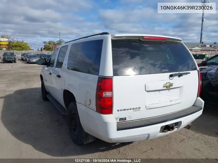 2009 Chevrolet Suburban VIN: 1GNGK46K39R230026 Lot: 12127130