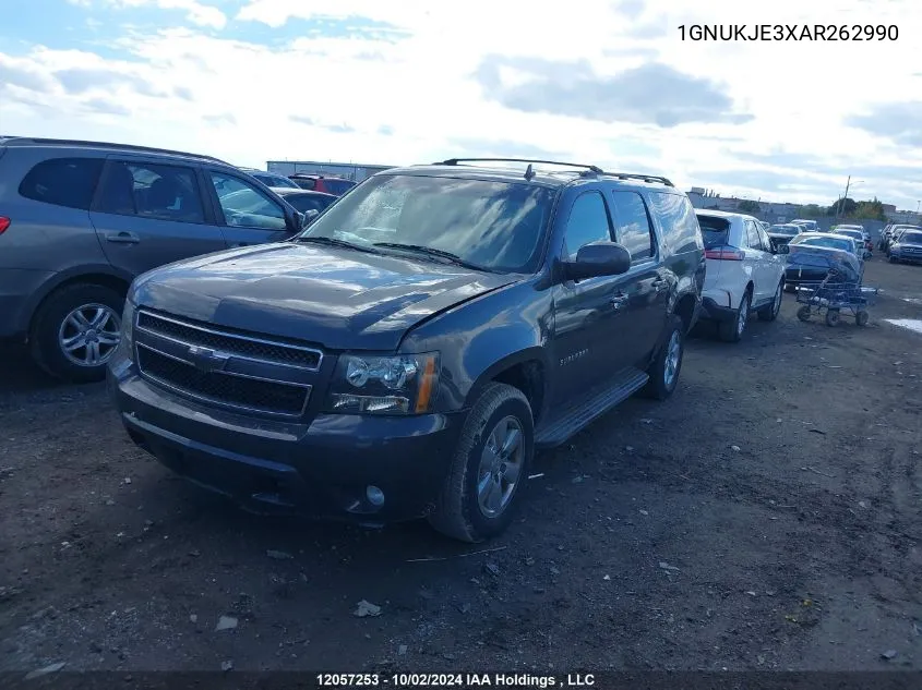 2010 Chevrolet Suburban VIN: 1GNUKJE3XAR262990 Lot: 12057253