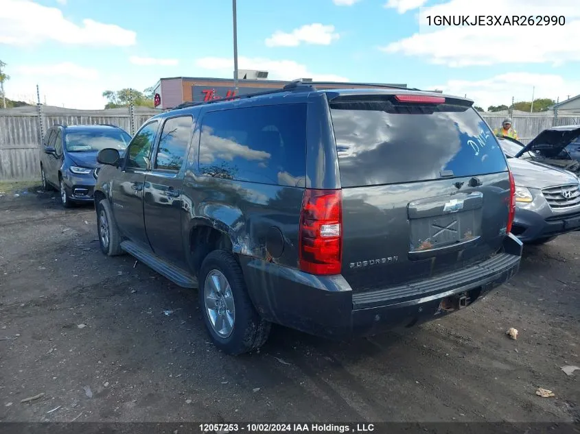 2010 Chevrolet Suburban VIN: 1GNUKJE3XAR262990 Lot: 12057253