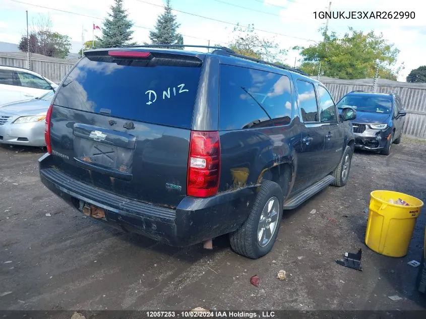 2010 Chevrolet Suburban VIN: 1GNUKJE3XAR262990 Lot: 12057253