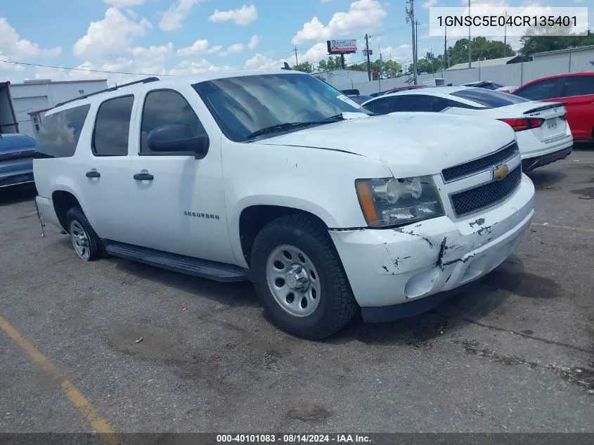 2012 Chevrolet Suburban 1500 Commercial Fleet VIN: 1GNSC5E04CR135401 Lot: 40101083