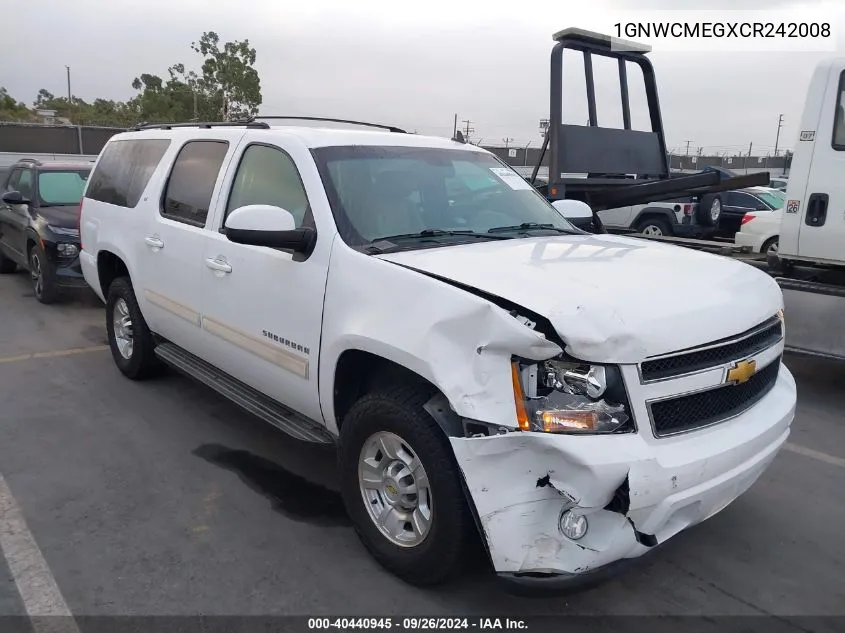 2012 Chevrolet Suburban 2500 Lt VIN: 1GNWCMEGXCR242008 Lot: 40440945