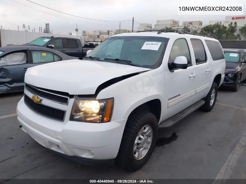 2012 Chevrolet Suburban 2500 Lt VIN: 1GNWCMEGXCR242008 Lot: 40440945