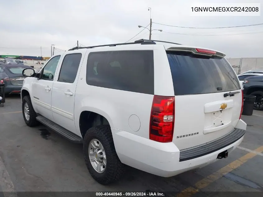 2012 Chevrolet Suburban 2500 Lt VIN: 1GNWCMEGXCR242008 Lot: 40440945