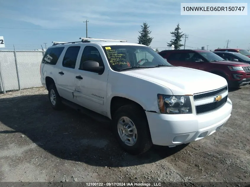 2013 Chevrolet Suburban VIN: 1GNWKLEG6DR150747 Lot: 12100122