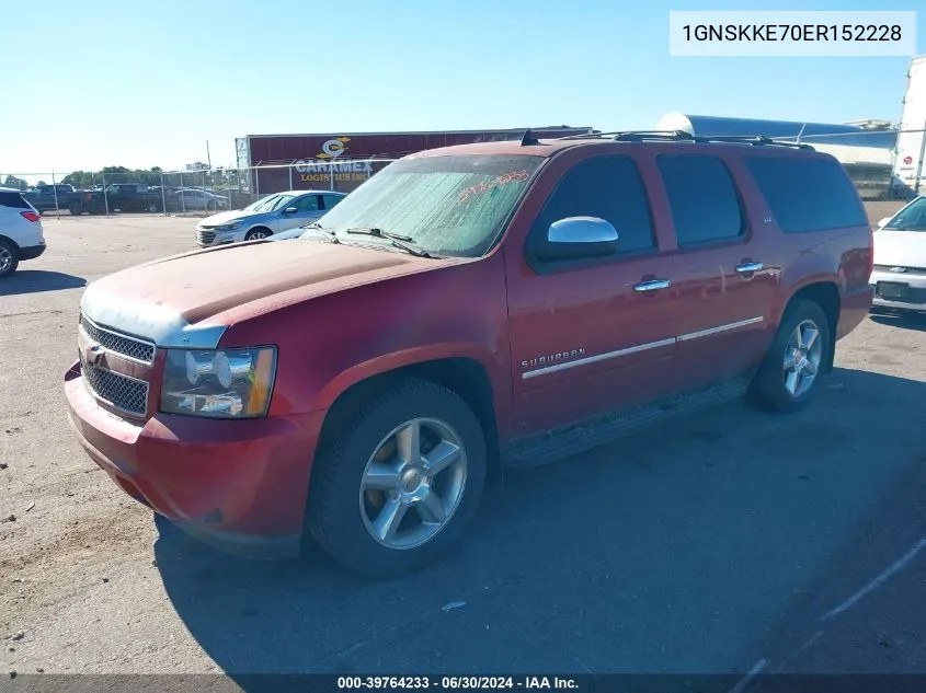 2014 Chevrolet Suburban K1500 Ltz VIN: 1GNSKKE70ER152228 Lot: 39764233