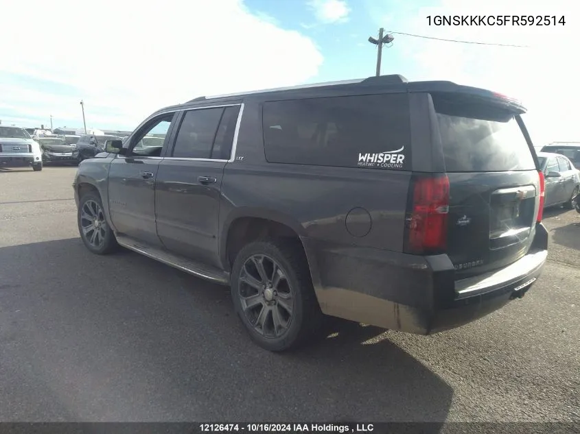 2015 Chevrolet Suburban VIN: 1GNSKKKC5FR592514 Lot: 12126474