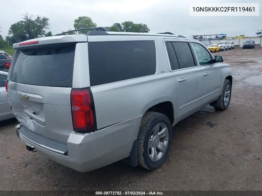 2015 Chevrolet Suburban 1500 Ltz VIN: 1GNSKKKC2FR119461 Lot: 39772752