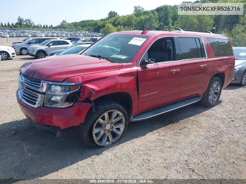 2015 Chevrolet Suburban 1500 Ltz VIN: 1GNSCKKCXFR526716 Lot: 39903919