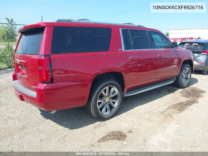 2015 Chevrolet Suburban 1500 Ltz VIN: 1GNSCKKCXFR526716 Lot: 39903919