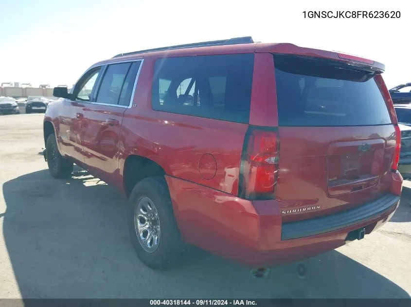 1GNSCJKC8FR623620 2015 Chevrolet Suburban C1500 Lt